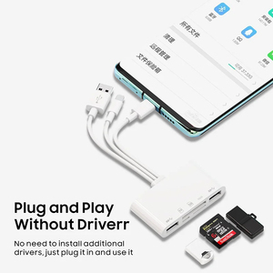 Lector de Tarjetas 3 en 1, Adaptador Multipuerto USB con Lector de Tarjetas USB A, SD y TF para Laptop y Teléfono - Product Image 5