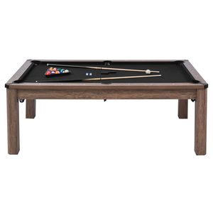 Tavolo da biliardo multifunzione 3-in-1 da 2,13 m con piano da pranzo, ping pong, 2 panche e accessori per lo stoccaggio - Arredamento per la casa - Product Image 1