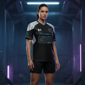 Ensemble d'uniformes de football entièrement sublimés sur mesure, maillot de football professionnel pour club, short 100% polyester, haute élasticité, respirant - Product Image 6
