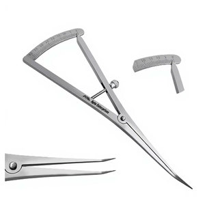 Calibre angulaire de 7 pouces pour la mesure et la cartographie osseuse, échelle de précision 0-40 mm, instrument chirurgical dentaire de qualité allemande - Product Image 1