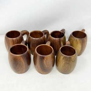 Vintage Wooden <b>Mug</b> with Handle Classic Design Eco-Friendly & Microwave Safe Luxury Stocked for Home Wine Office & Travel Use - Product Image 5