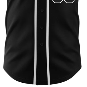 Maillot de baseball noir et blanc pour homme, boutonné, uniforme d'équipe, respirant, léger, vêtements de sport pour tournoi - Product Image 6