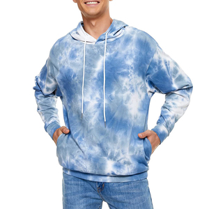 เสื้อฮู้ดผู้ชายแบบ Tie-Dye แขนยาว สวมใส่สบาย มีเชือกปรับได้ที่ฮู้ด กระเป๋าจิงโจ้ และขอบยางยืด - Product Image 2