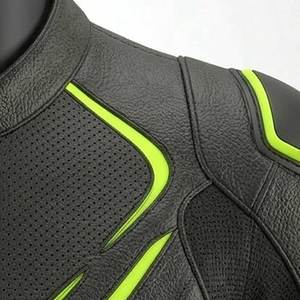 Traje de Motociclismo para Hombre, Manga Larga, Negro y Verde Neón, de Cuero, Impermeable, Protección para Todas las Estaciones, Equipo de Alta Calidad Profesional - Product Image 5