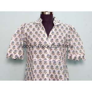 Vestido Midi Casual Vintage para Mujer, Elegante, Cuello en V, Manga Corta, Estampado Floral, 100% Algodón, Cintura Natural con Cinturón, Transpirable - Product Image 2