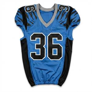 Maillot de football américain rose personnalisé avec contraste noir par sublimation – Tenue de sport pour événements caritatifs et uniformes de football américain - Product Image 2