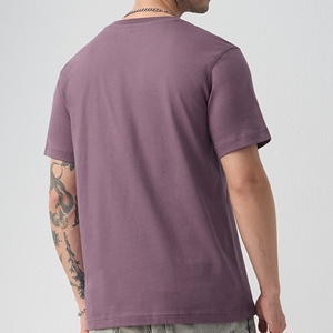 Mauve <b>Tshirt</b> for men Humour and comic printed Regular length Round neck Short, regular sleeves Knitted cotton fabric - Product Image 4