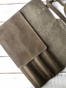 High Quality Genuine <b>Leather</b> Portable Lightweight Chef <b>Knife</b> <b>Roll</b> Bag for Travel and Storage LKR-0221 - Product Image 3