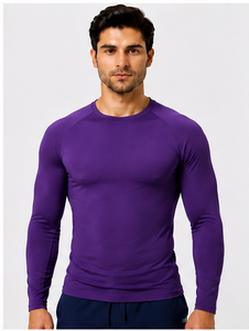 T-shirt de base médical pour homme, coupe ajustée, manches longues, anti-transpiration, respirant, col rond, séchage rapide, uniforme d'hôpital, résistant aux aiguilles - Product Image 6