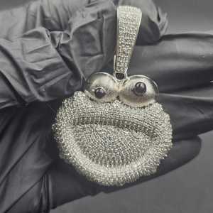 Colgante de Plata 925 VVS con Diseño de Dibujos Animados, Joyería Hip Hop para Hombre, con Moissanita Iced Out, Pasa Prueba de Diamante, Colgante Personalizado para Regalo - Product Image 5