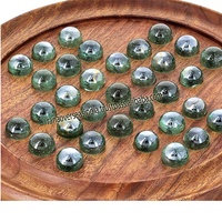 Jeu de société solitaire en bois indien fait à la main avec 33 boules de verre chevilles cadeaux pour enfants et adultes