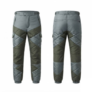 Winter Hunting Puffer Pants Breathable <b>Waterproof</b> with Warm <b>Padding</b> Adjustable Waist Practical Design for Outdoor Activities - Product Image 1