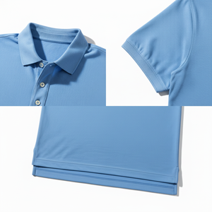 Chemises décontractées en coton tricoté pour hommes, avec poche, broderie personnalisée, anti-plis, pour tenues de travail d'équipe - Vente chaude - Product Image 4