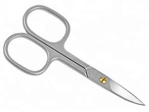 Ciseaux à manucure, lame en acier inoxydable, manche en plastique bleu, pointe droite et tranchante, coupe-cuticules pour adultes - Product Image 4