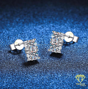 Pendientes de Diamantes Cultivados en Laboratorio, con Gemas Rosas, Plata de Ley 925, Regalo de Aniversario, Joyería - Product Image 3