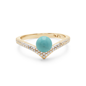 Dainty Genuine Round Shape Turquoise Gemstone Minimal <b>Ring</b> Multi Plated Pure <b>925</b> Sterling <b>Silver</b> CZ Micro Pave Fine <b>Ring</b> Jewelry - Product Image 6