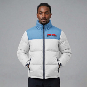 Veste matelassée chaude de haute qualité pour homme, coupe-vent, vente chaude, vêtements d'hiver décontractés, veste matelassée légère à deux tons pour homme - Product Image 4