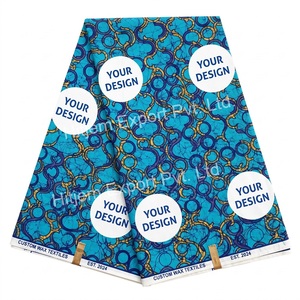 Tissu en coton sergé imprimé sur mesure motif wax africain du Nigeria, fabricant de textiles OEM ODM pour vêtements pour garçons, sacs et articles ménagers - Product Image 2