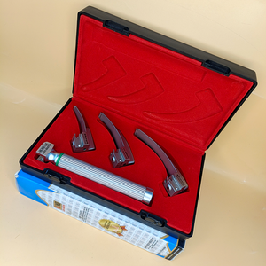 LAPA-733073-7-1 Laryngoscope integral Macintosh Fiber Optic 3 Blade 0-1-2 Set Child Handle Premium Quality Autoclavable Box Pack - Product Image 3