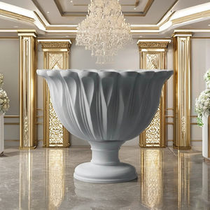 Jarrón de Flores Gigante de Fibra, Hecho a Mano, Ecológico, Resistente al Óxido, Diseño Zen Asiático, Forma de Trompeta Blanca, para Decoración de Bodas - Product Image 4