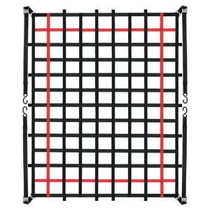 Rete da carico resistente per pianale camion 96x72 pollici con 4 cinghie regolabili, fibbie e ganci a S - Accessorio antiusura - Product Image 1