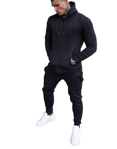High Quality Custom Made Tracksuit Embroidered Chenille Patch Zip up Hoodie and Flare Sweatpants Set Sweatsuit for Men - Product Image 1