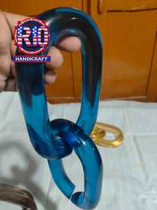 Maillons de chaîne en résine de haute qualité pour sculpture murale d'intérieur, ornement esthétique moderne, décoration de salon, objet décoratif - Product Image 4