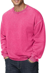 Sweat-shirt oversize vintage délavé à l'acide pour homme, style streetwear, hiver, 100% polaire, écologique, look rétro tendance, sweats délavés à l'acide - Product Image 5