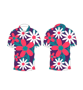 เสื้อโปโลผู้ชายสีม่วงพิมพ์ลายดอกไม้เขตร้อนแขนสั้นลำลองแฟชั่นฤดูร้อนเสื้อยืดกอล์ฟ - Product Image 6