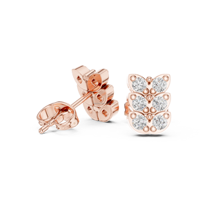 ของขวัญอัญมณี14K แข็งทองรูปดาวต่างหูเม็ดเพชรสำหรับเป็นของขวัญแบบเรียบง่ายสำหรับผู้หญิง - Product Image 2