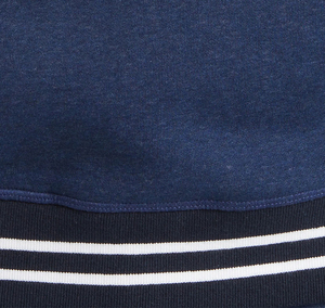 Sudadera con Capucha Azul Marino para Hombre, de Algodón French Terry, Informal, para Otoño, con Bolsillo y Ribete a Rayas, Sudaderas con Capucha y Sudaderas BRG para Hombre - Product Image 5