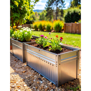 Heavy Duty Metal Garden Bed <b>Large</b> Modular Planter <b>Box</b> Outdoor Weatherproof Galvanized Steel Vegetable Growing For Backyard - Product Image 6