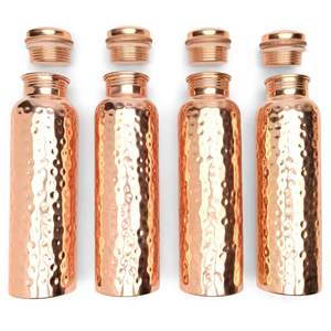 Copper Water <b>Bottle</b> 1L Portable Minimalist Design for Travel - Product Image 3
