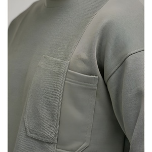 Sweat-shirt à col rond surdimensionné pour homme de haute qualité avec logo personnalisé, en molleton de coton, streetwear décontracté, OEM - Product Image 3