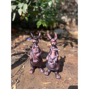 Dancing Bunnies Sculpture Set of 2 <b>Easter</b> Decoration Bronze Finish Gifts Sets For Farm Garden Decoration <b>Ornaments</b> - Product Image 4