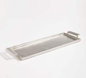 Bandeja plateada, bandeja antigua, bandeja vintage para servir, bandeja metálica para servir, bandeja grabada, bandeja decorativa, bandeja ovalada, bandeja ornamentada, bandeja plateada - Product Image 6