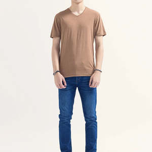 เสื้อยืดคอกว้างผู้ชายแบบขายส่ง สั่งทำได้ ผ้าฝ้ายนุ่ม แห้งเร็ว แขนสั้น สวมใส่สบาย เหมาะสำหรับออกกำลังกายและเล่นกีฬา - Product Image 2