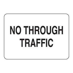 Panneau de signalisation routière Brady No Through Traffic Sign, panneau de restriction d'accès aux véhicules à haute visibilité et réfléchissant - Product Image 3