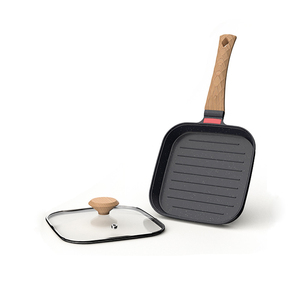 Poêle à griller antiadhésive robuste et durable avec poignée confortable et surface de cuisson résistante aux rayures - Product Image 1