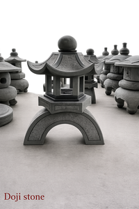 Farol de Jardín Japonés Doji Stone de 45 cm, Escultura de Luz Zen para Estanques Exteriores, Diseño de Piedra Duradera - Product Image 6