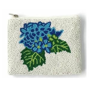 Porte-monnaie en tissu perlé motif feuilles vertes, fermeture éclair supérieure, petite taille, pochette d'épargne, pour collection de pièces de monnaie, usage polyvalent, fait main - Product Image 3