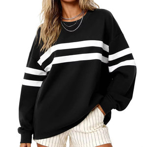 Sweat-shirt à épaules tombantes pour femme, best-seller de l'hiver, 100% coton, écologique, léger, col rond, impression de logo personnalisée, service OEM - Product Image 1