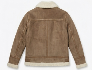 Blouson Bomber Homme en Cuir Véritable Premium avec Fermeture Éclair, Doublure Douce en Fausse Fourrure Polyester, Chaleur Hivernale, Style Streetwear, Séchage Rapide - Product Image 2