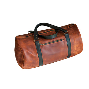 Sac de voyage unisexe en cuir véritable avec fermeture à glissière, grande capacité, léger, imperméable, pour le sport et la gym - Product Image 4