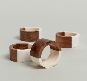 <b>Epoxy</b> Resin & Wood Napkin Ring Banquet Event Catering Hotel Restaurant And Decorative <b>Table</b> Circle Napkin Ring - Product Image 1