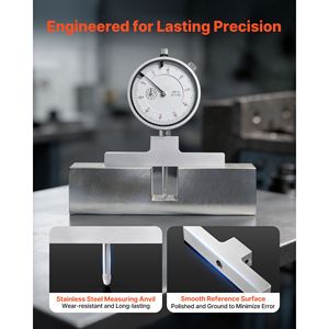 Micrometro di Precisione per Misurazioni di Profondità, Gamma 0-22 Pollici, Risoluzione 0,001", 4 Incudini e 6 Barre - Product Image 5