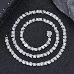 Iced Out Tennis <b>Chain</b> Necklace Diamond Hip Hop <b>Chain</b> Luxury <b>Rapper</b> Jewelry Statement Necklace for women - Product Image 1