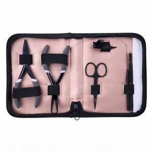 Kit d'outils professionnels pour extensions de cheveux Micro Link : Pince à sertir, outil de retrait de perles, applicateur de boucles de fil, ciseaux - Product Image 3
