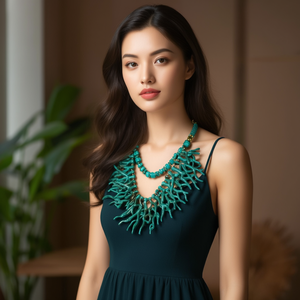 XL2508-39LS สร้อยคอประดับลูกปัดแฟชั่น เครื่องประดับที่หรูหราและมีสไตล์ - Product Image 3