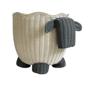<b>Large</b> Handmade Sheep Shaped Rattan <b>Storage</b> <b>Basket</b> for Kids Room and Nursery Decoration - Product Image 3